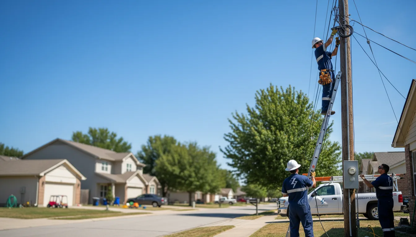 Residential electrician providing installation services in Nokomis, IL